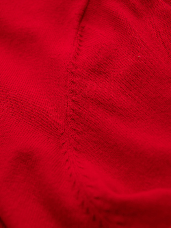 Ombre Clothing Červená Pánsky sveter s košeľovým golierom Ombre Oblečenie