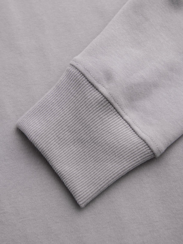 Ombre Clothing Svetlošedá Pánska mikina s golierom Ombre Oblečenie