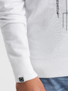 Ombre Clothing Biela pánska mikina s potlačou Ombre Clothing