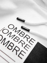 Ombre Clothing Biela pánska mikina s potlačou Ombre Clothing