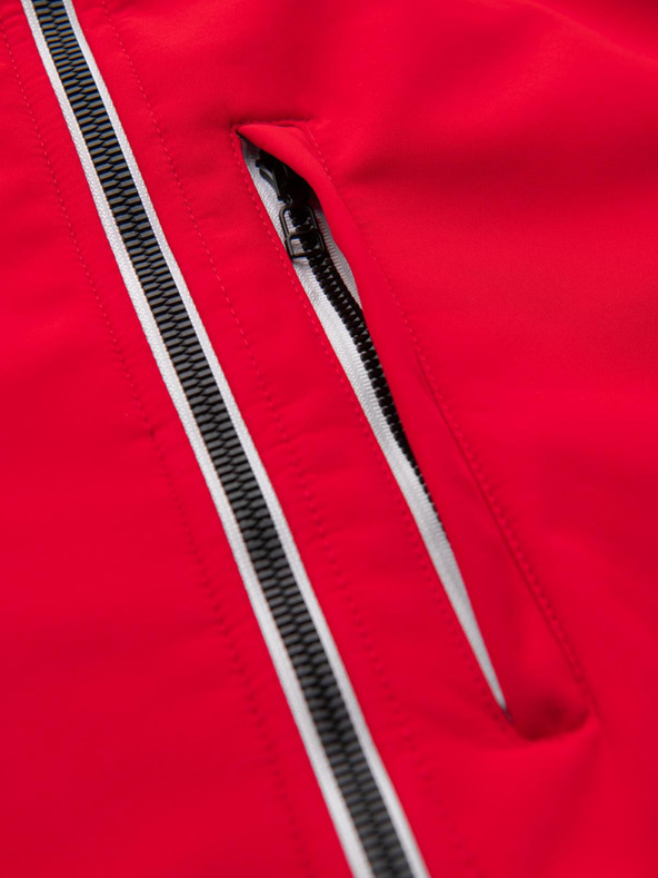 Ombre Clothing Červená pánska softshellová bunda Ombre Clothing