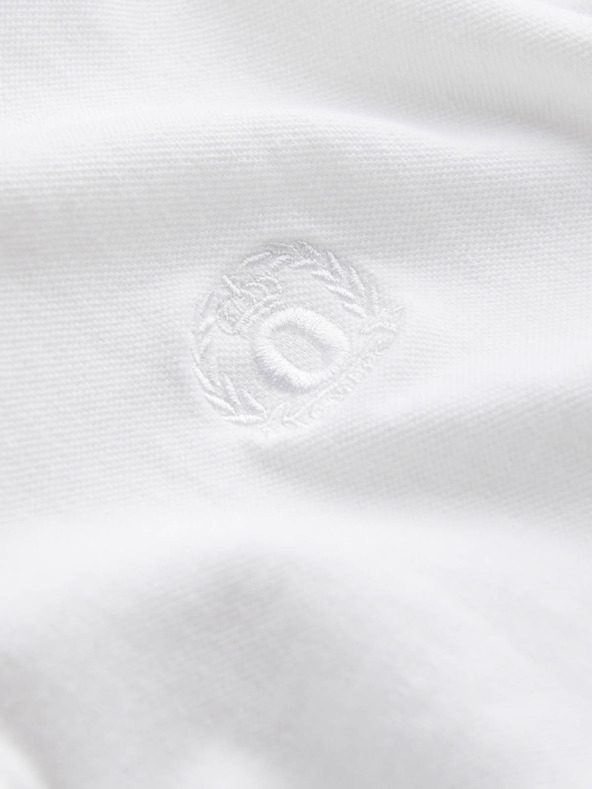 Ombre Clothing Biela pánska základná polokošeľa Ombre Clothing