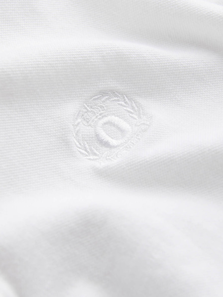 Ombre Clothing Biela pánska základná polokošeľa Ombre Clothing