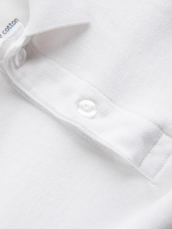 Ombre Clothing Biela pánska základná polokošeľa Ombre Clothing