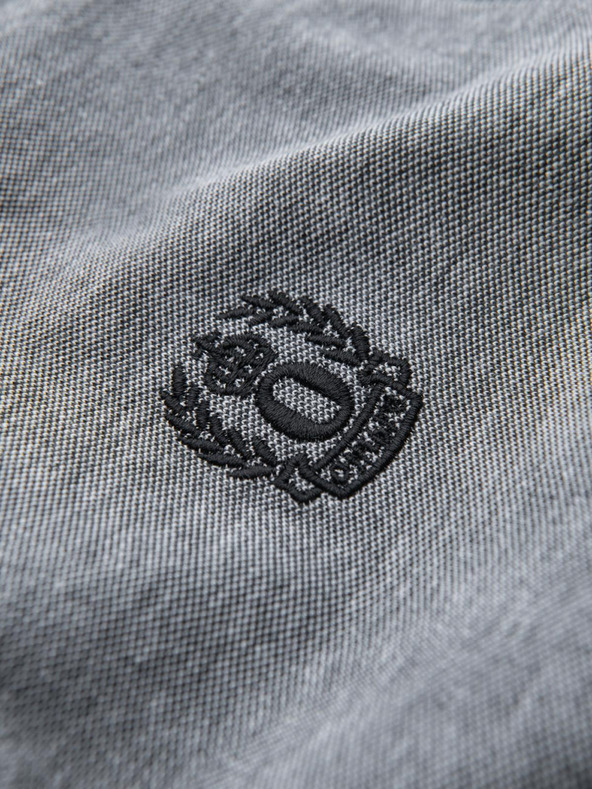 Ombre Clothing Čierne pánske pruhované polo tričko Ombre Clothing