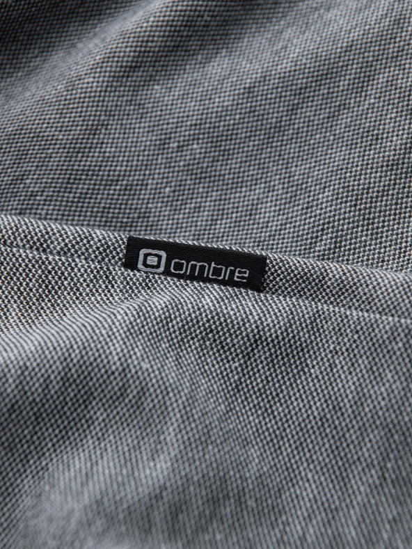 Ombre Clothing Čierne pánske pruhované polo tričko Ombre Clothing