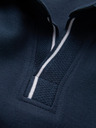 Ombre Clothing Tmavomodré pánske polo tričko bez gombíkov Ombre Clothing