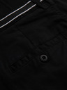 Ombre Clothing Čierne pánske chino nohavice s ozdobným opaskom Ombre Clothing