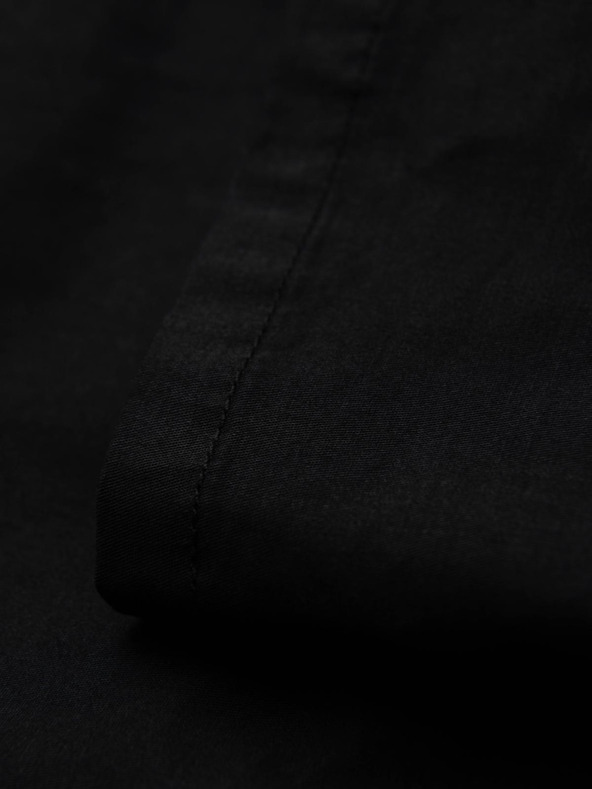 Ombre Clothing Čierne pánske chino nohavice s ozdobným opaskom Ombre Clothing