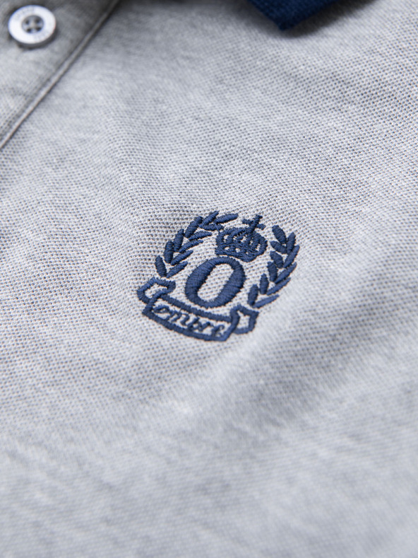 Ombre Clothing Šedé pánske polo tričko Ombre Clothing