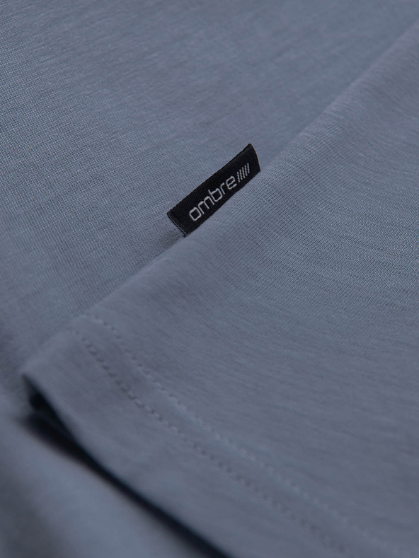 Ombre Clothing Modré pánske základné tričko Ombre Oblečenie