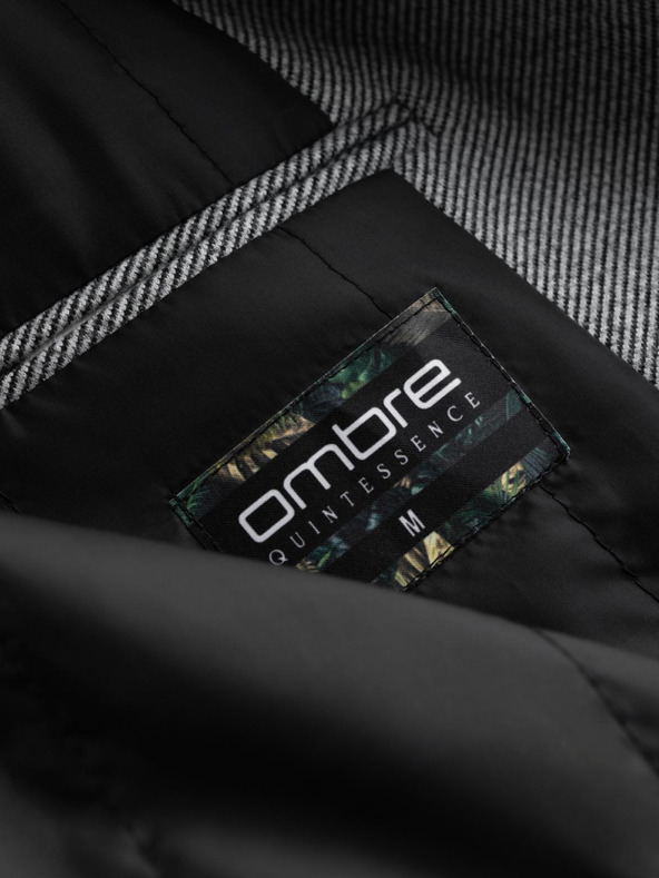 Ombre Clothing Pánsky jednoradový kabát Ombre Oblečenie