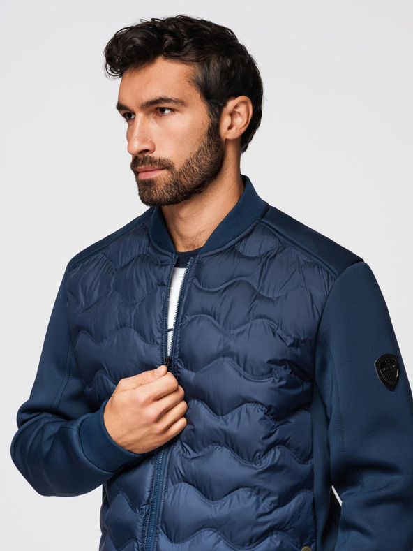 Ombre Clothing Pánska prešívaná bunda bomber Ombre Clothing