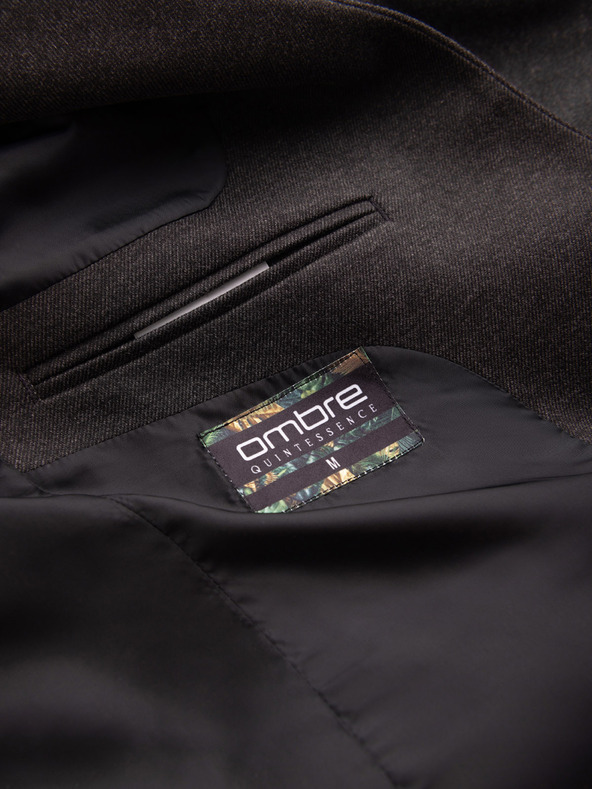 Ombre Clothing Ombre Clothing pánska hnedá bunda so stojačikom