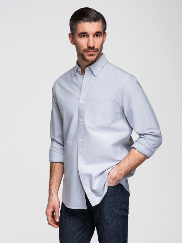 Ombre Clothing Pánska oxfordská košeľa Ombre Clothing V1 OM-SHOS-0173