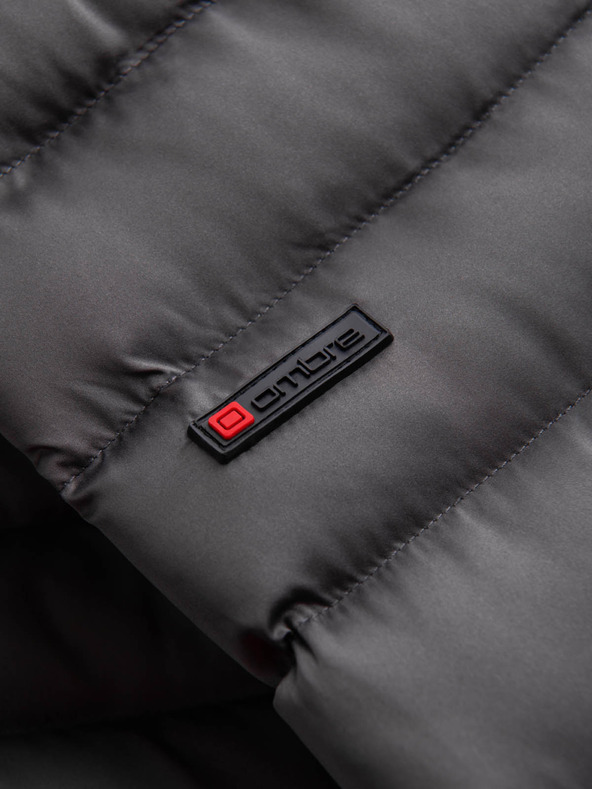 Ombre Clothing Ľahko zateplená pánska prešívaná bunda Ombre Clothing