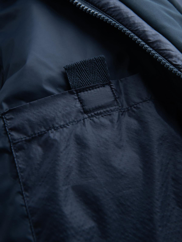 Ombre Clothing Pánska prešívaná dlhá bunda s veľkými vreckami Ombre Oblečenie