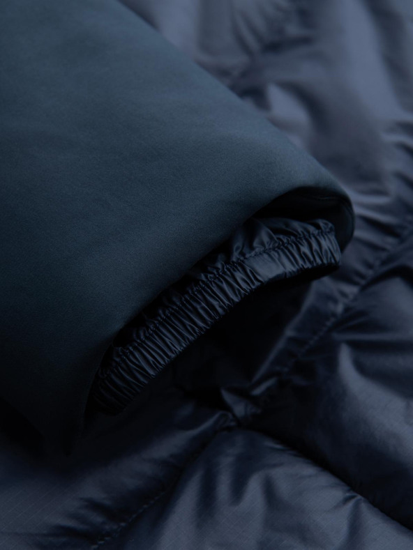 Ombre Clothing Pánska prešívaná dlhá bunda s veľkými vreckami Ombre Oblečenie