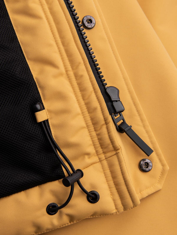 Ombre Clothing Pánska zateplená dlhá bunda Ombre Oblečenie