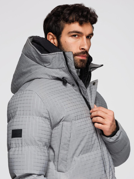 Ombre Clothing Pánska outdoorová dlhá bunda parka Ombre Clothing