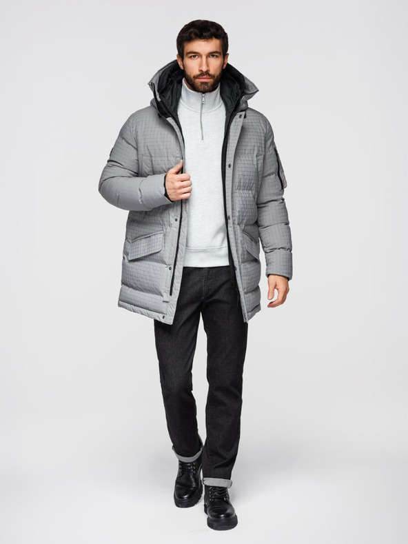 Ombre Clothing Pánska outdoorová dlhá bunda parka Ombre Clothing