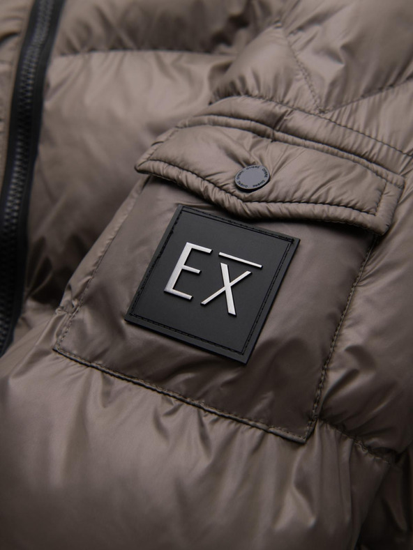 Ombre Clothing Pánska teplá bunda s rebrovanými lemami Ombre Clothing