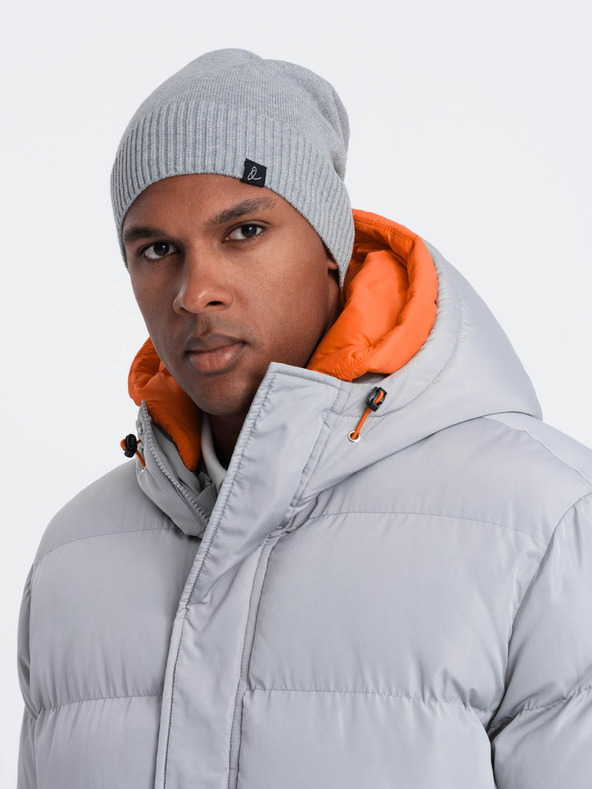 Ombre Clothing Pánska bavlnená pletená zimná čiapka Ombre Oblečenie