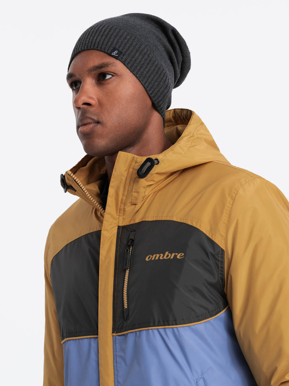 Ombre Clothing Pánska bavlnená pletená zimná čiapka Ombre Oblečenie