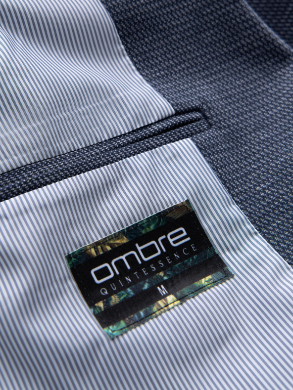 Ombre Clothing Pánska štruktúrovaná pletená priliehavá bunda Ombre Oblečenie