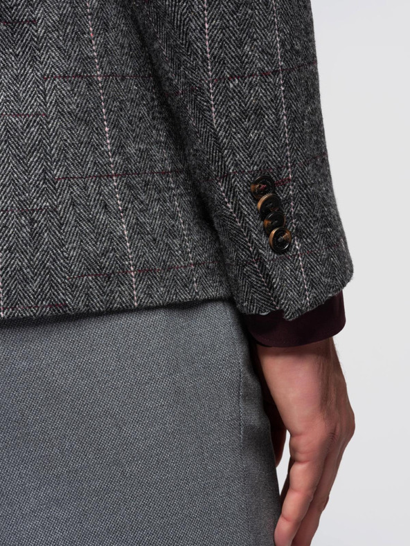 Ombre Clothing Elegantná pánska štruktúrovaná pletená bunda Ombre Clothing