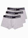 Ombre Clothing Šedé pánske boxerky - 3 balenia Ombre Clothing U159