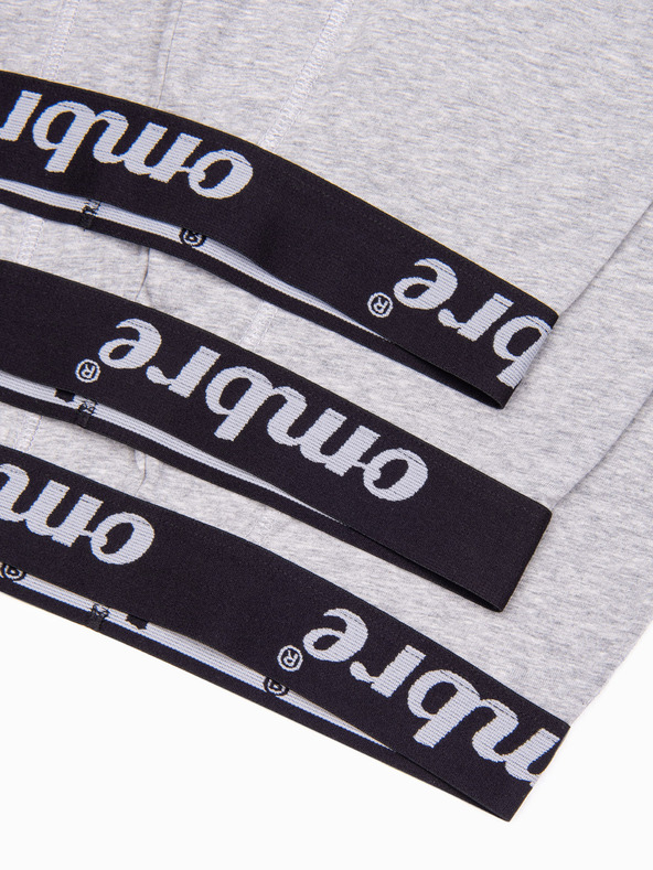 Ombre Clothing Šedé pánske boxerky - 3 balenia Ombre Clothing U159