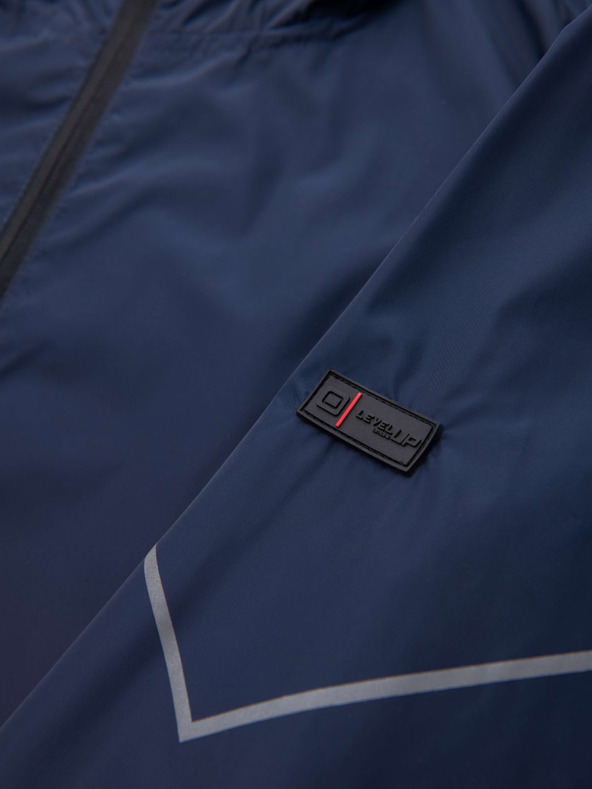 Ombre Clothing Červená a modrá pánska športová bunda od Ombre Clothing