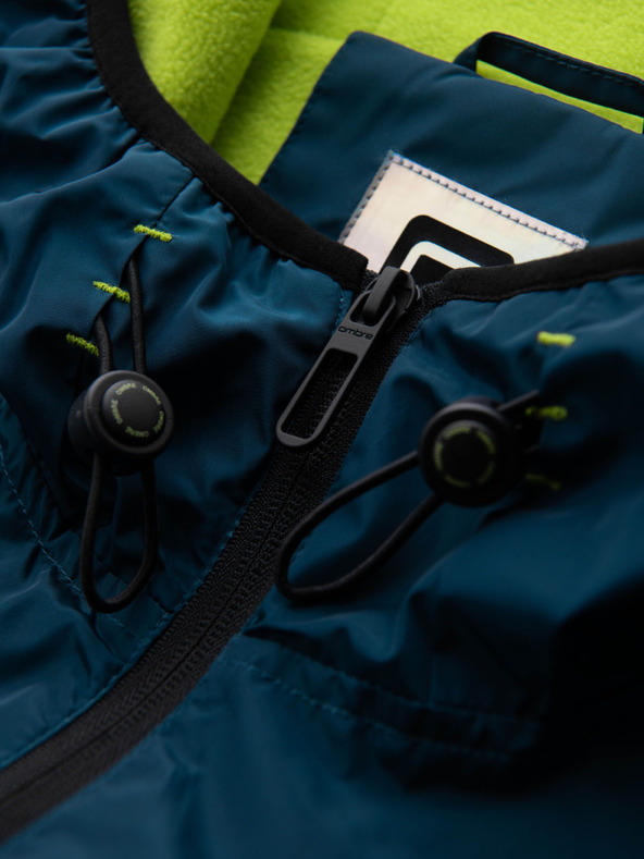 Ombre Clothing Zelená a petrolejová pánska športová bunda Ombre Clothing