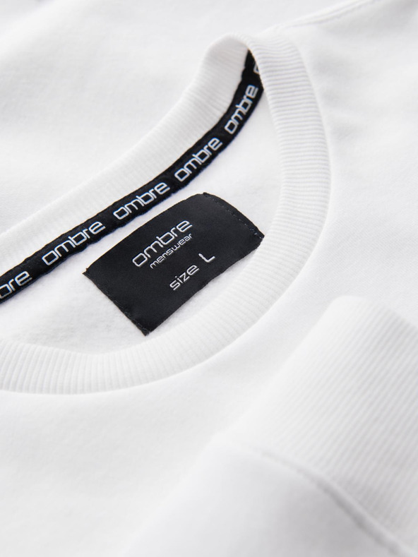 Ombre Clothing Sivá a biela pánska mikina Ombre Clothing