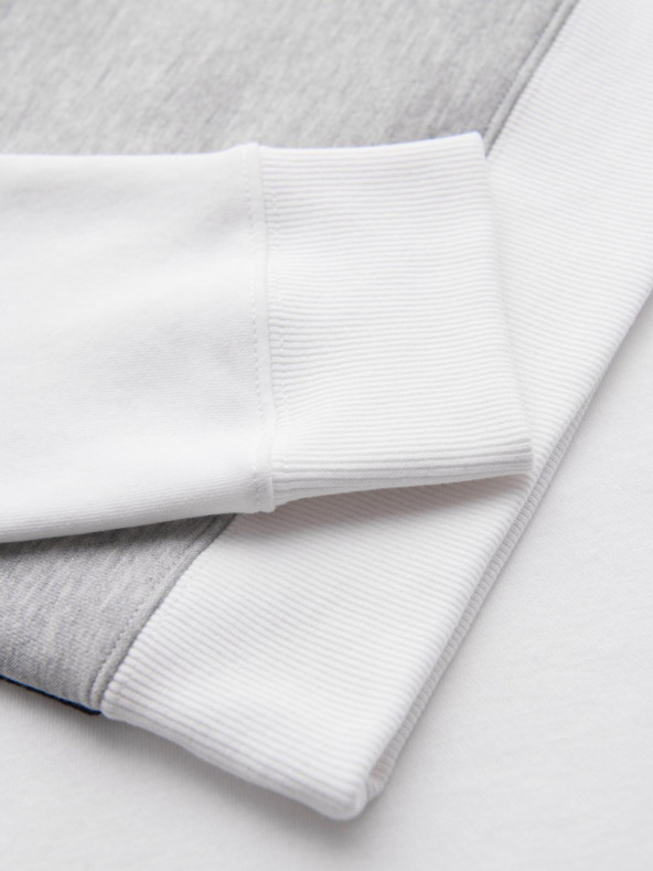 Ombre Clothing Sivá a biela pánska mikina Ombre Clothing