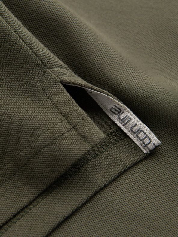 Ombre Clothing Zelená pánska základná polokošeľa Ombre Oblečenie