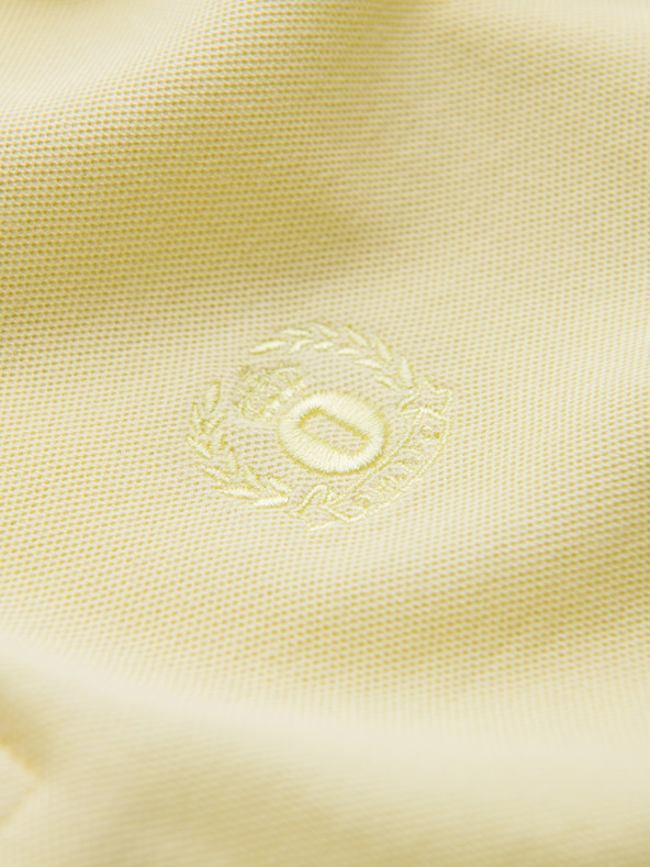 Ombre Clothing Žltá pánska základná polokošeľa Ombre Clothing