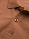 Ombre Clothing Hnedé pánske základné polo tričko Ombre Clothing