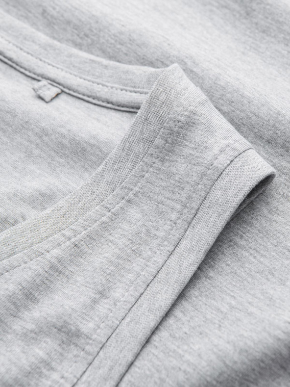 Ombre Clothing Šedé pánske bavlnené základné tielko Ombre Oblečenie