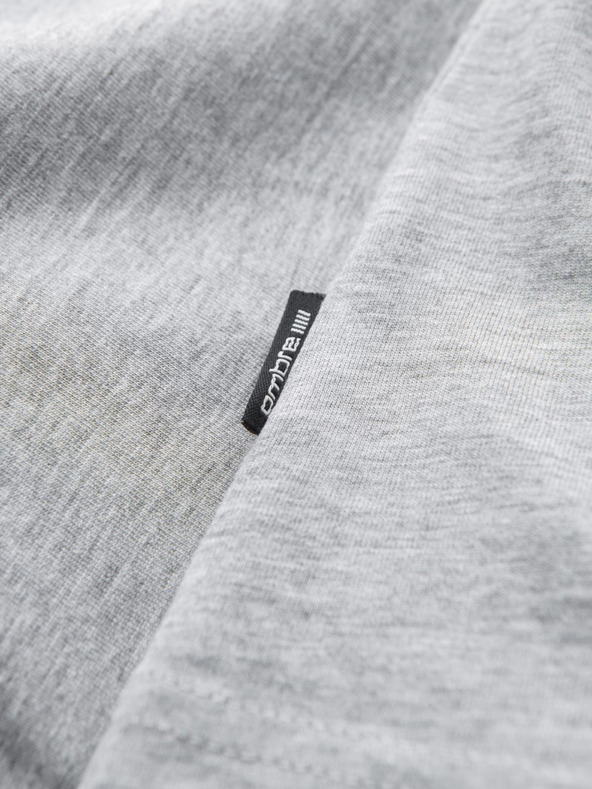 Ombre Clothing Šedé pánske bavlnené základné tielko Ombre Oblečenie