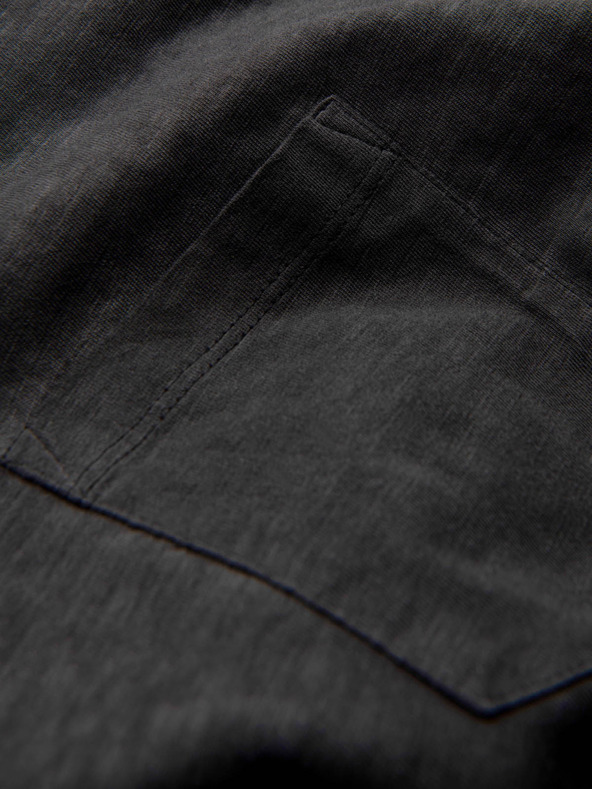 Ombre Clothing Čierne pánske pruhované tričko Ombre Clothing