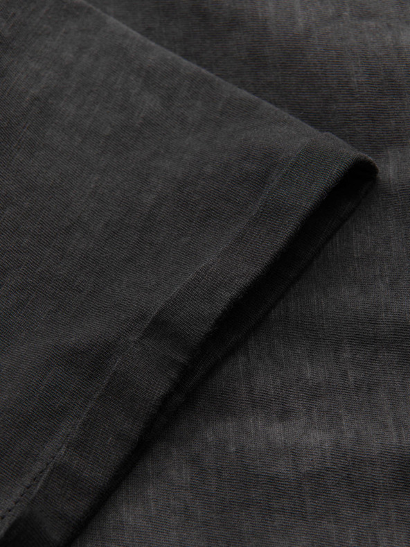 Ombre Clothing Čierne pánske pruhované tričko Ombre Clothing