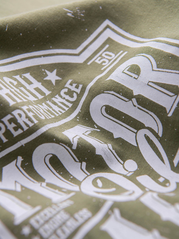 Ombre Clothing Zelené pánske tričko s potlačou Ombre Clothing