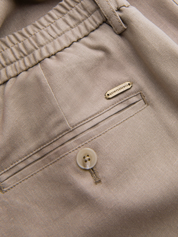 Ombre Clothing Svetlohnedé pánske chino nohavice s plátnom Ombre Clothing