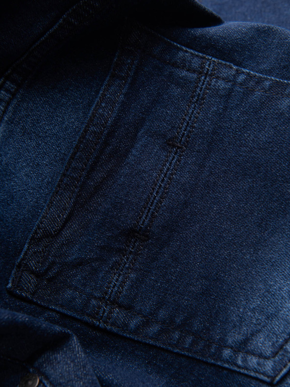 Ombre Clothing Tmavomodré pánske džínsové šortky Ombre Clothing