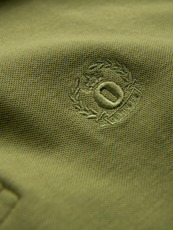 Ombre Clothing Zelené pánske pletené polo tričko Ombre Clothing