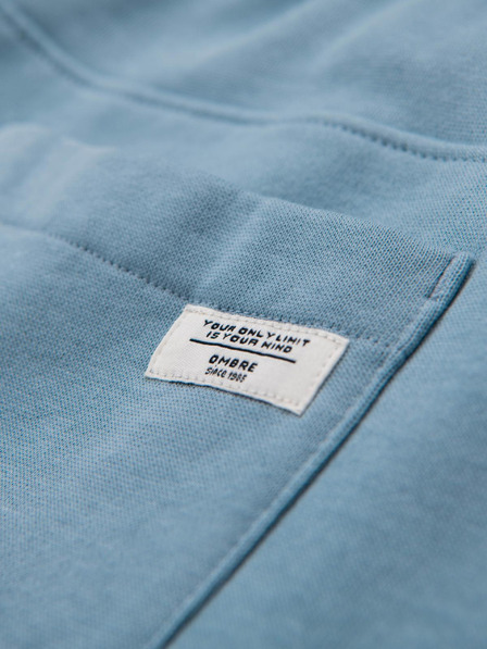 Ombre Clothing Modré pánske tepláky Ombre Clothing