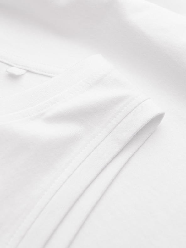 Ombre Clothing Biele bavlnené pánske základné tielko Ombre Clothing