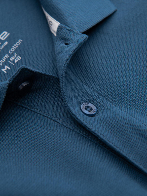 Ombre Clothing Modré pánske základné polo tričko Ombre Clothing